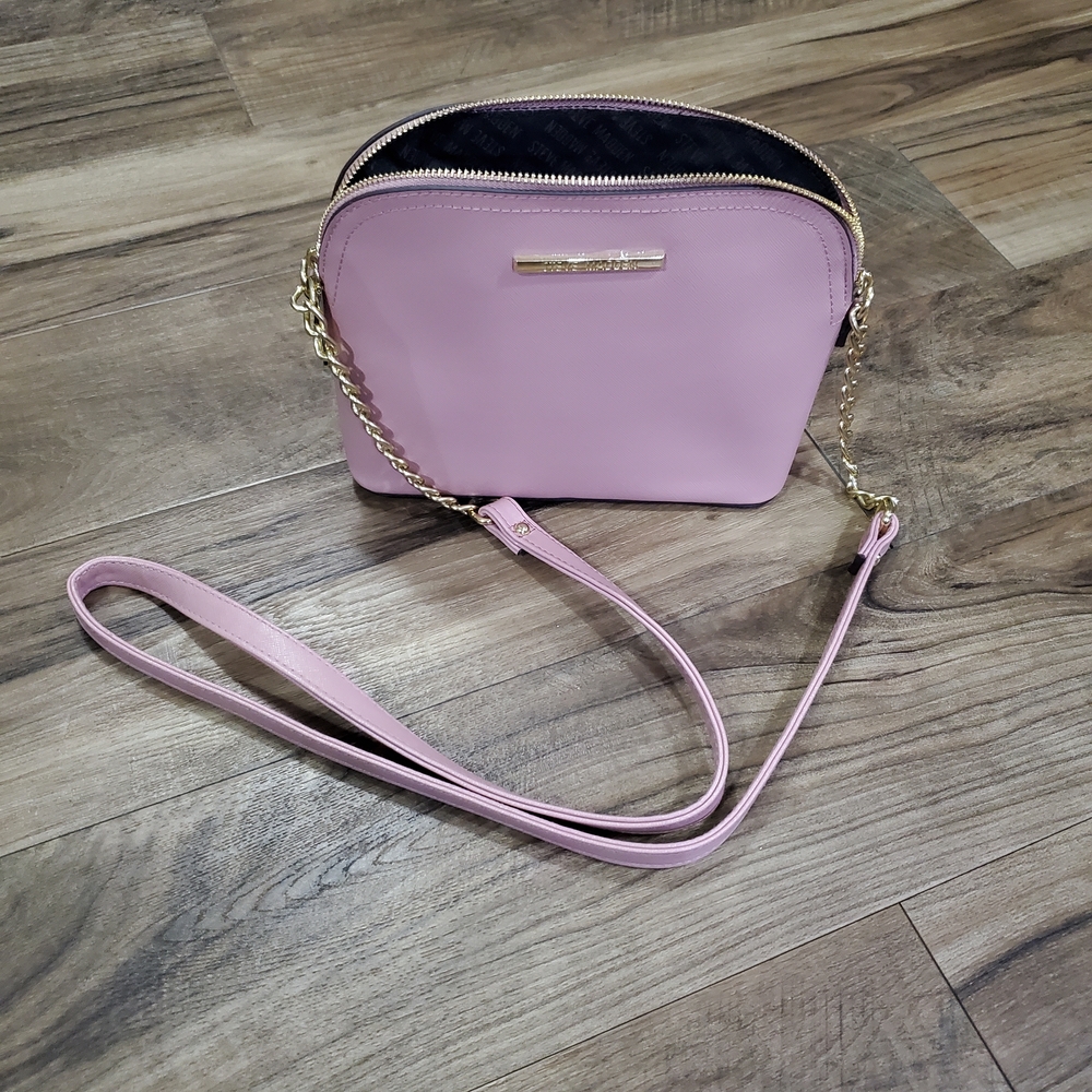 Steve Madden Light Pink Crossbody Bag with Gold Chain